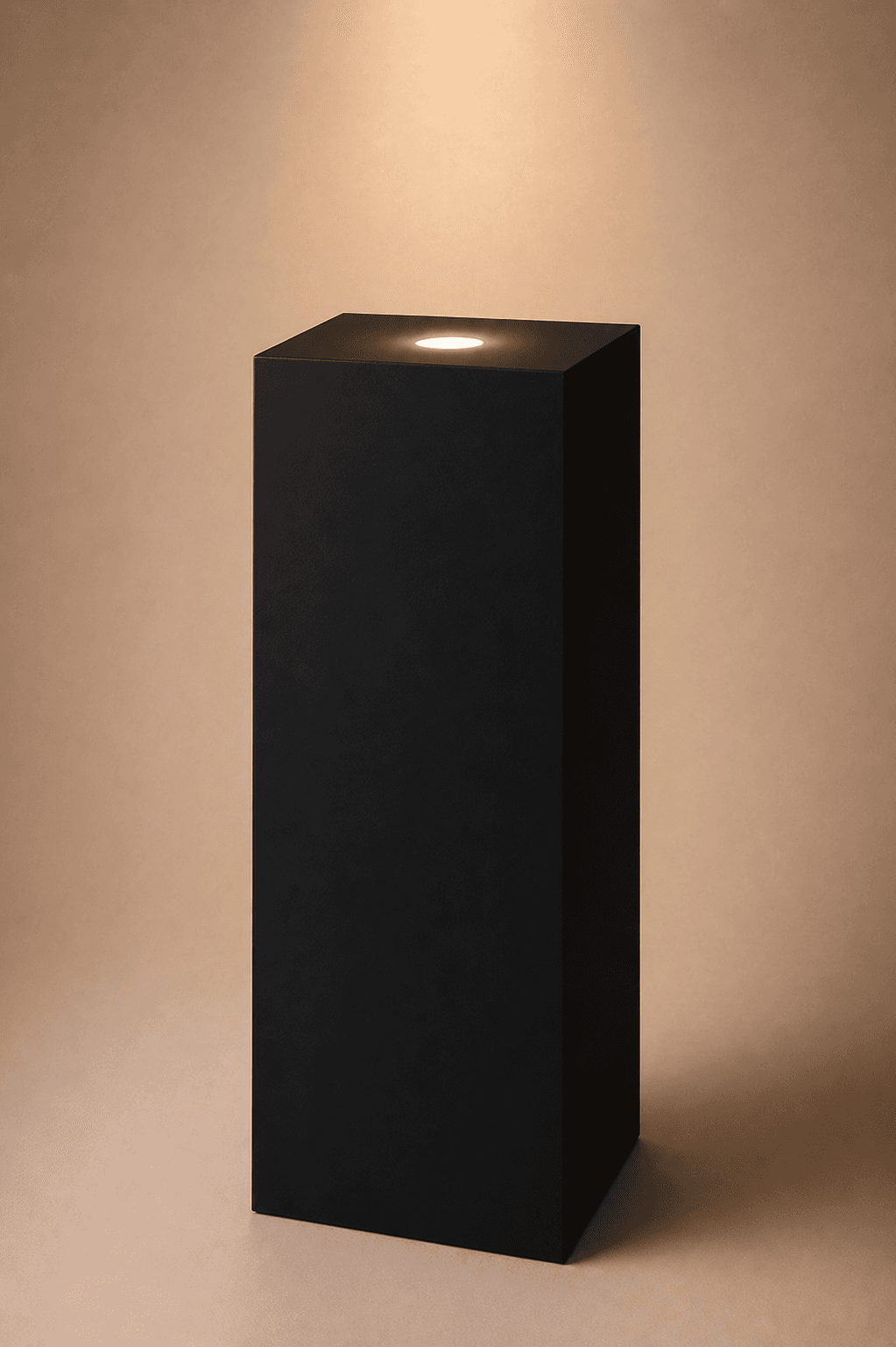 Black Laminate Pedestal with Spotlight No. 18